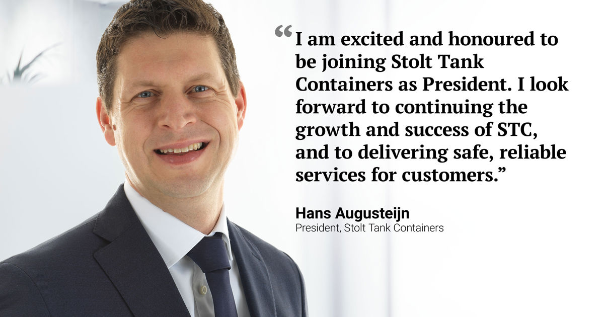 Stolt Tank Containers appoints Hans Augusteijn as President | News ...